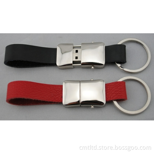 Smart Wrist Leather Key Chain USB Flash Drive Press Unlock Wrist USB Flash Disk
